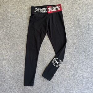 Victorias Secret Pink Yoga‎ Leggings Medium Y2K Retro Stretch Waistband Athletic